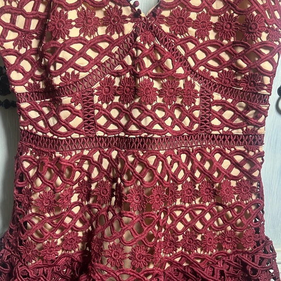 Lulus‎ Beauty and Lace Plum Purple Crochet Lace Mini Dress Cocktail Formal - Picture 8 of 12